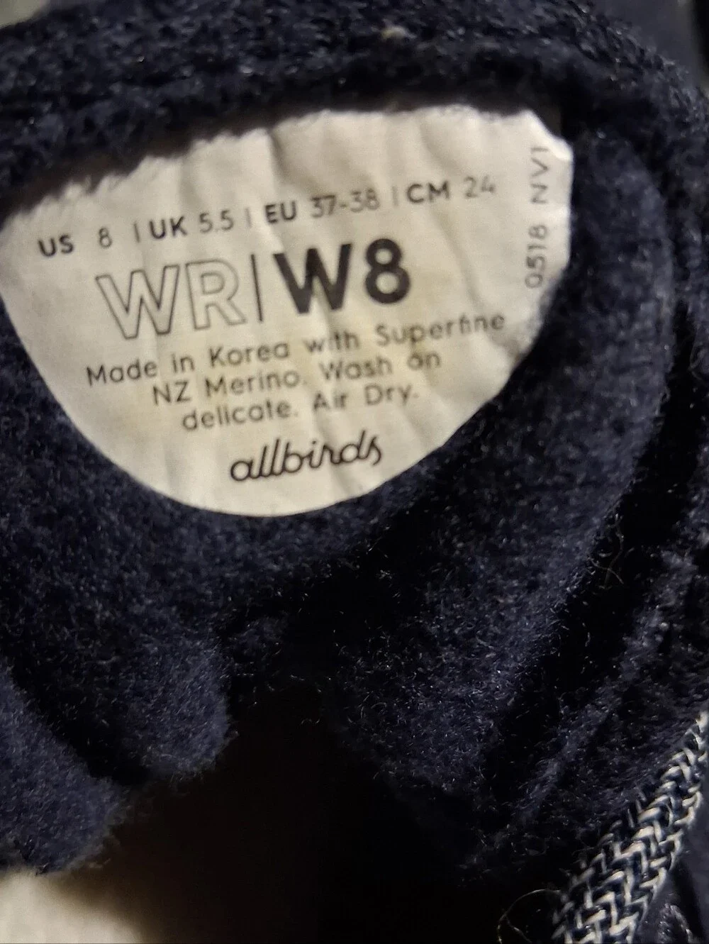 Allbirds Navy Sneakers Women's Size 8